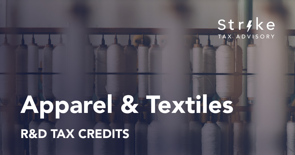 Apparel & Textiles R&D Tax Credits Calculate Your Claim